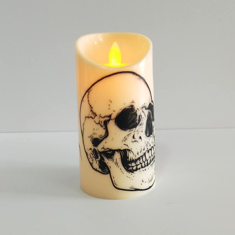 Halloween cylindrical Pillar Led candle