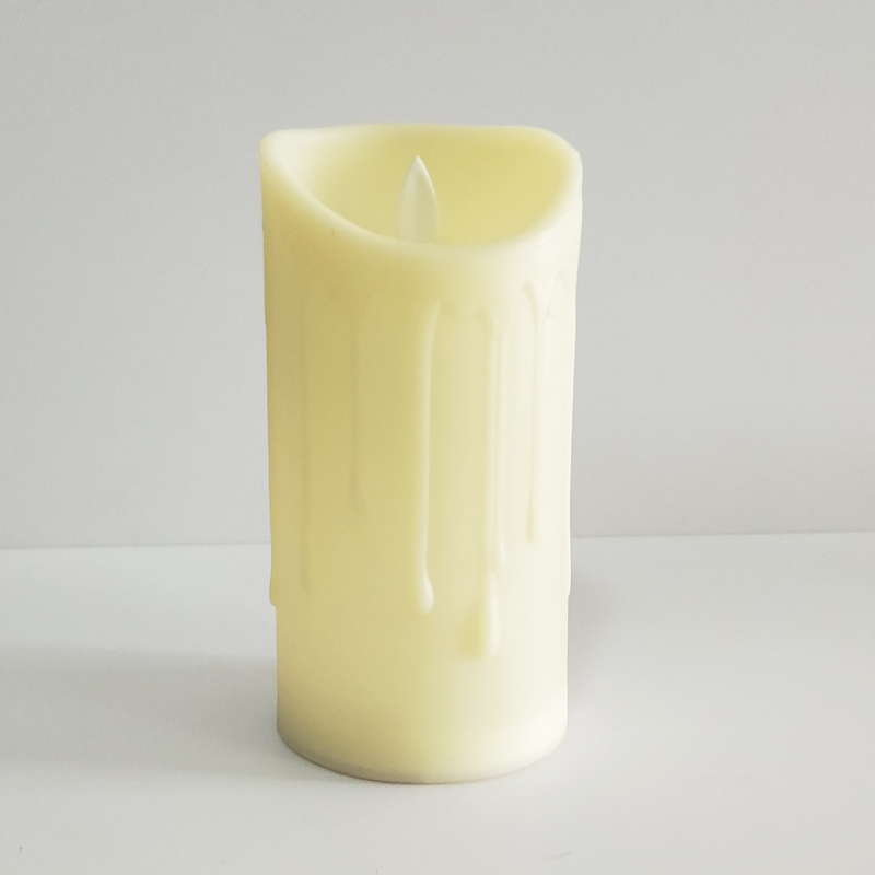 color changing flameless candle scallop top