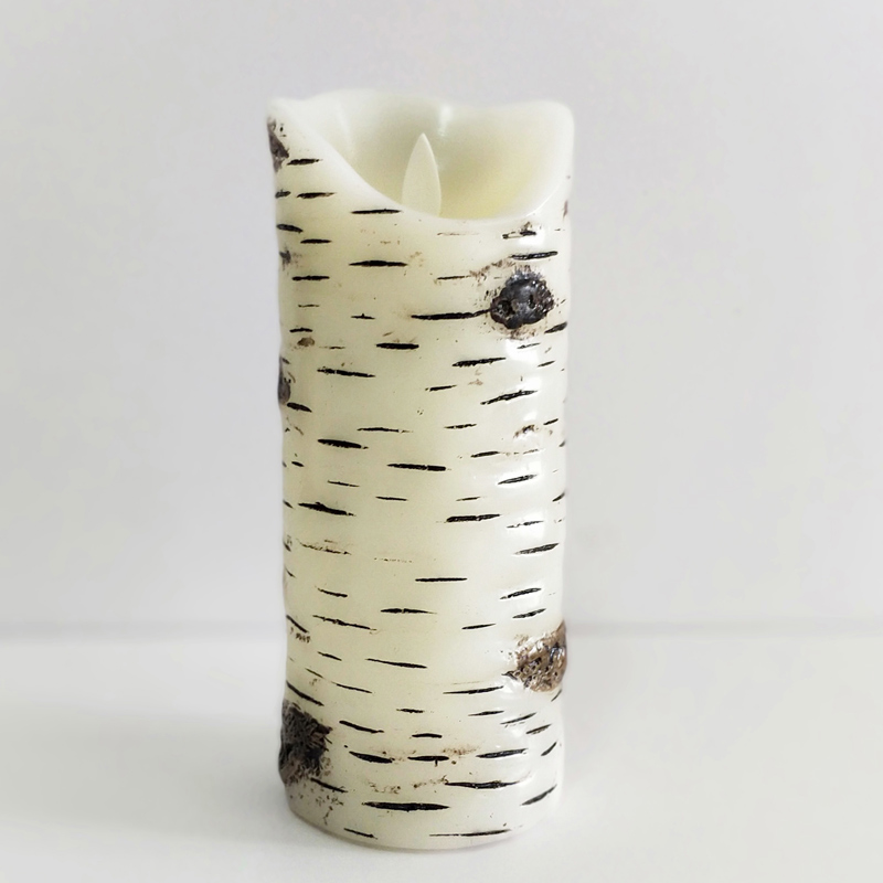 Burnt Birch Bark paraffin wax Led candle moving wick