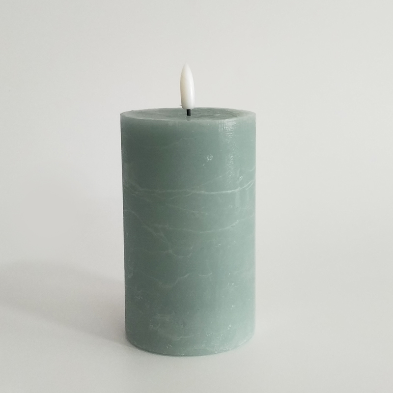 Green Water Ripple led paraffin wax candle