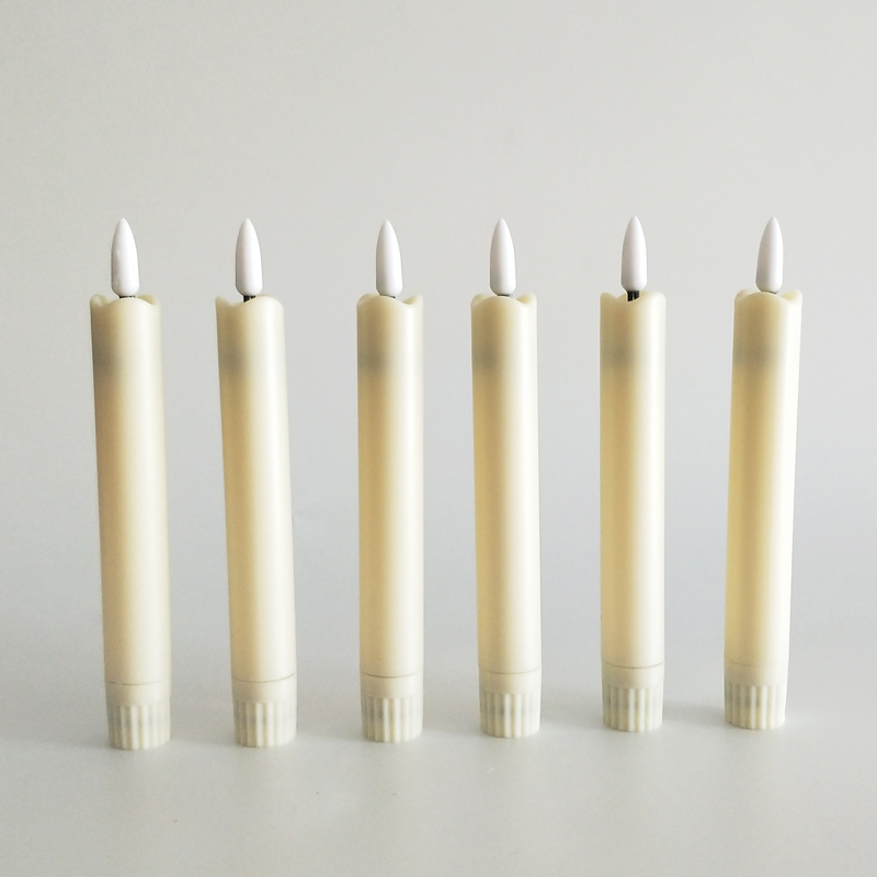 plastic flameless led taper candle