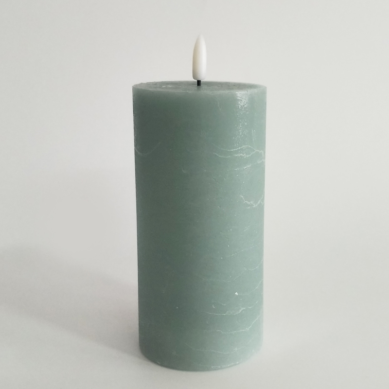 Green Water Ripple led paraffin wax candle