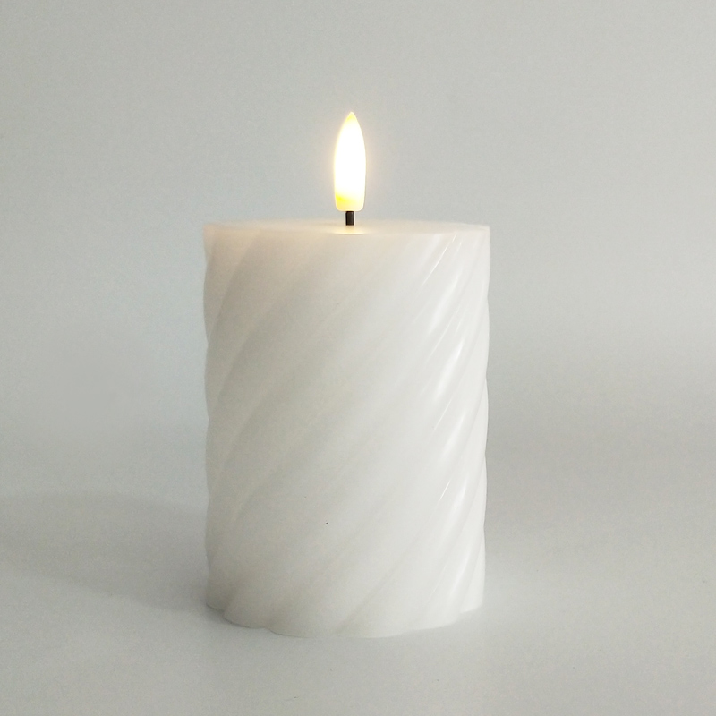 White paraffin wax led  candle