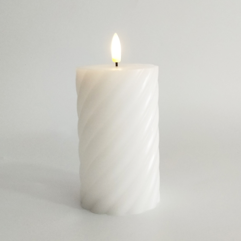 White paraffin wax led  candle