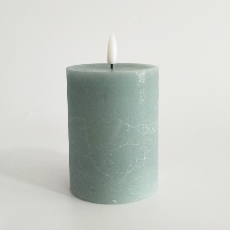 Green Water Ripple led paraffin wax candle