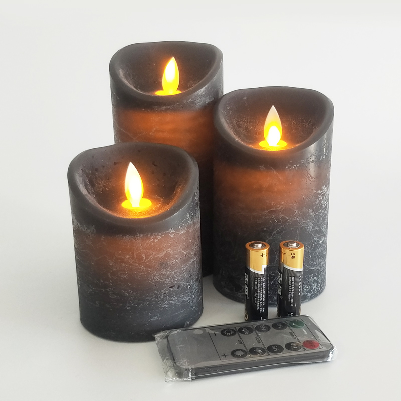 black Water Ripple led candle with remote control & timer