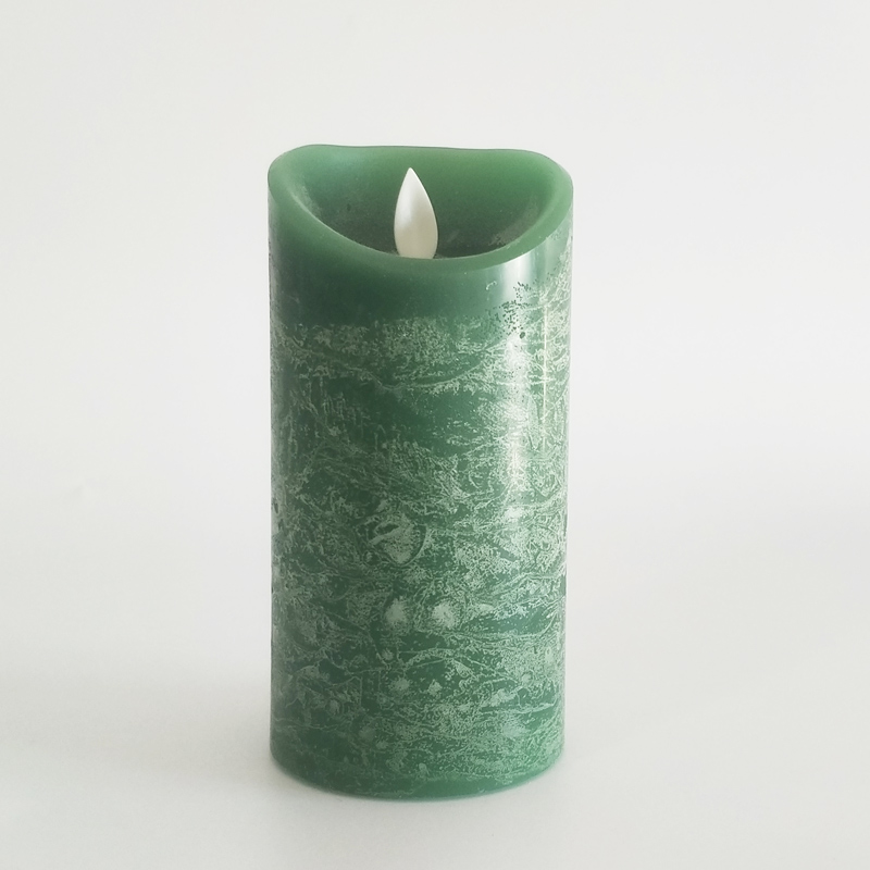 Green Water Ripple paraffin wax led candle