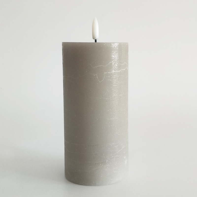 Water Ripple real wax Led pillar candle