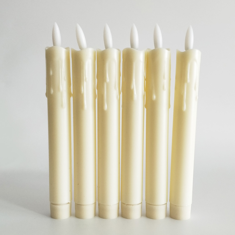 dripped led taper candle