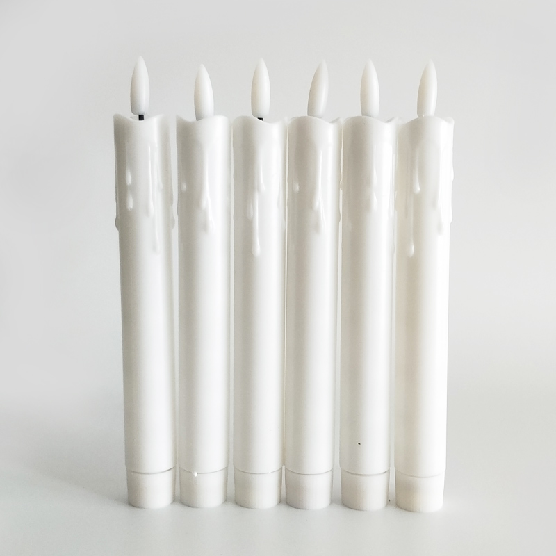 dripped led taper candle