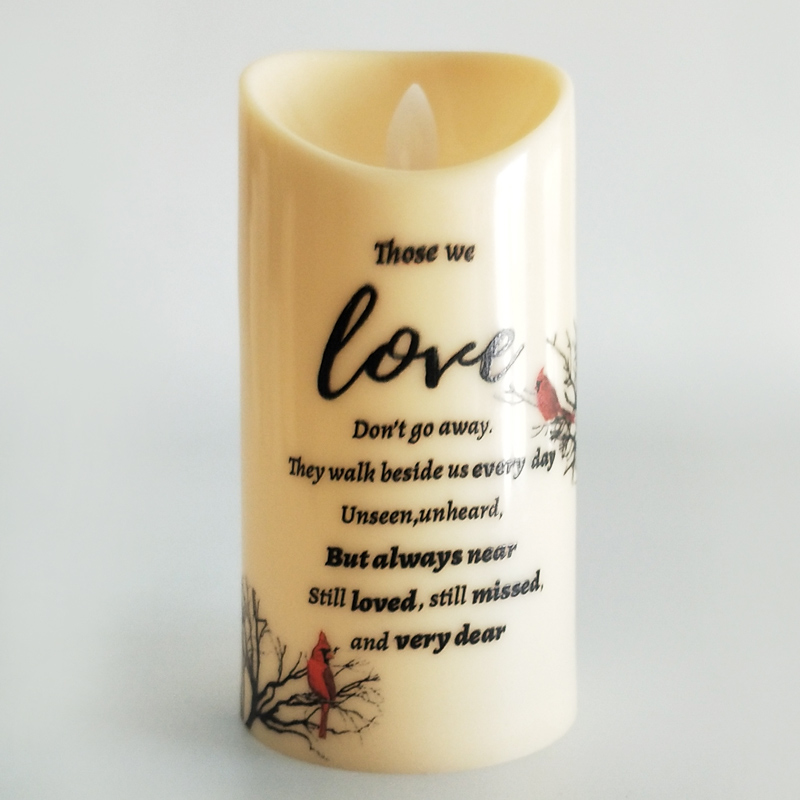 Ivory Led pillar candle Moving Wick