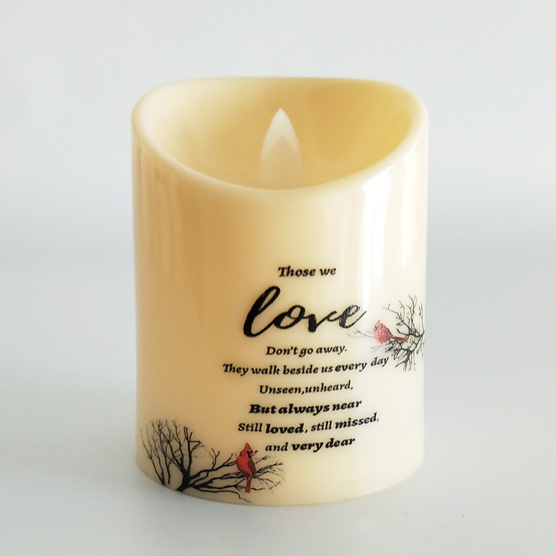 Ivory Led pillar candle Moving Wick