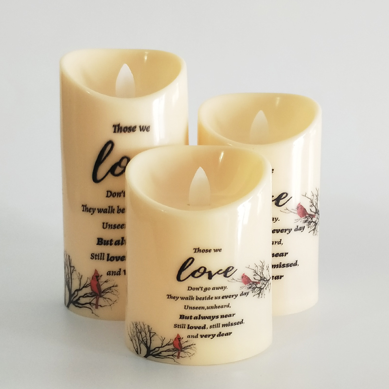 Ivory Led pillar candle Moving Wick