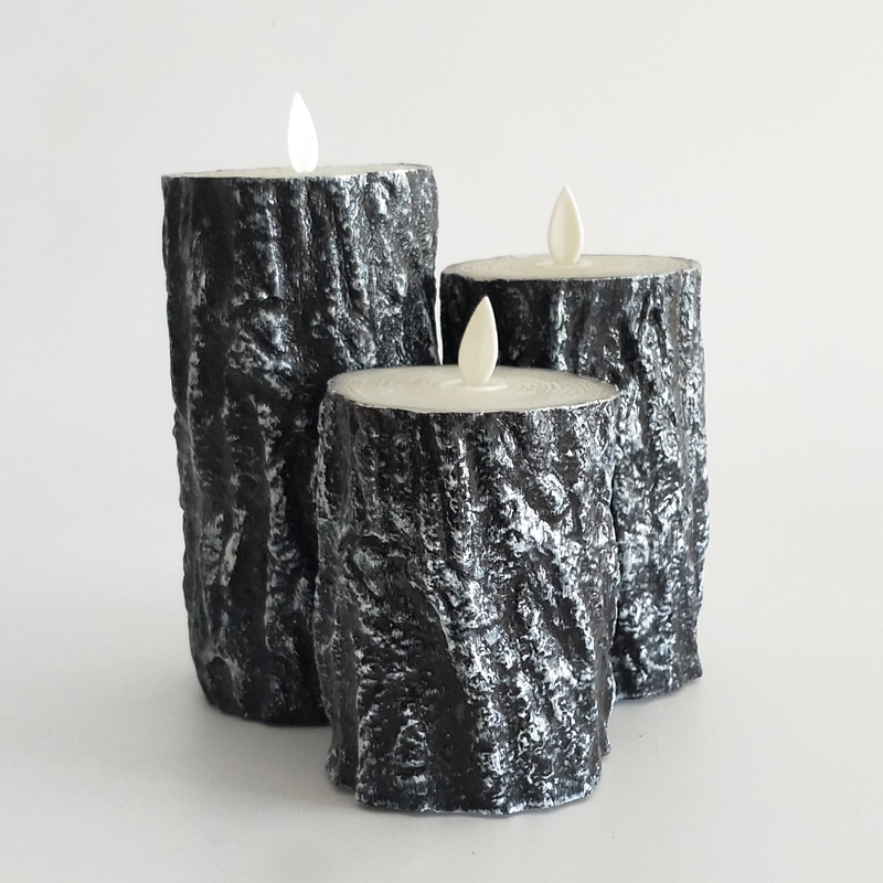 Rustic Pine Bark Led paraffin wax candle