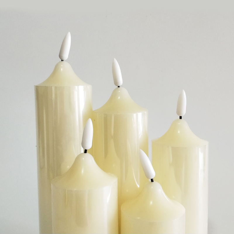 Ivory Led paraffin wax candle with remote