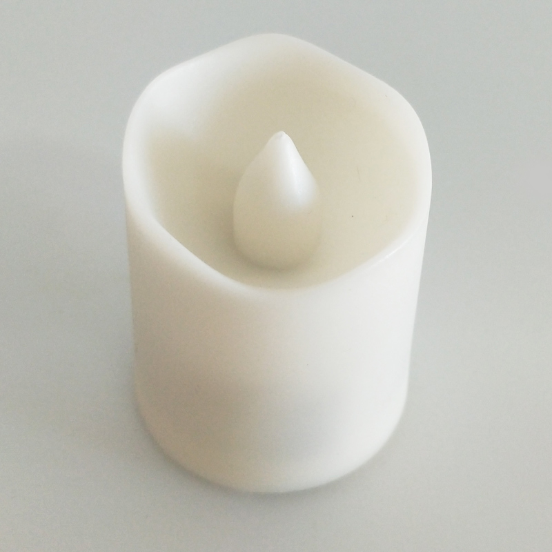 Rechargeable white color changing tealight led candle wither timer