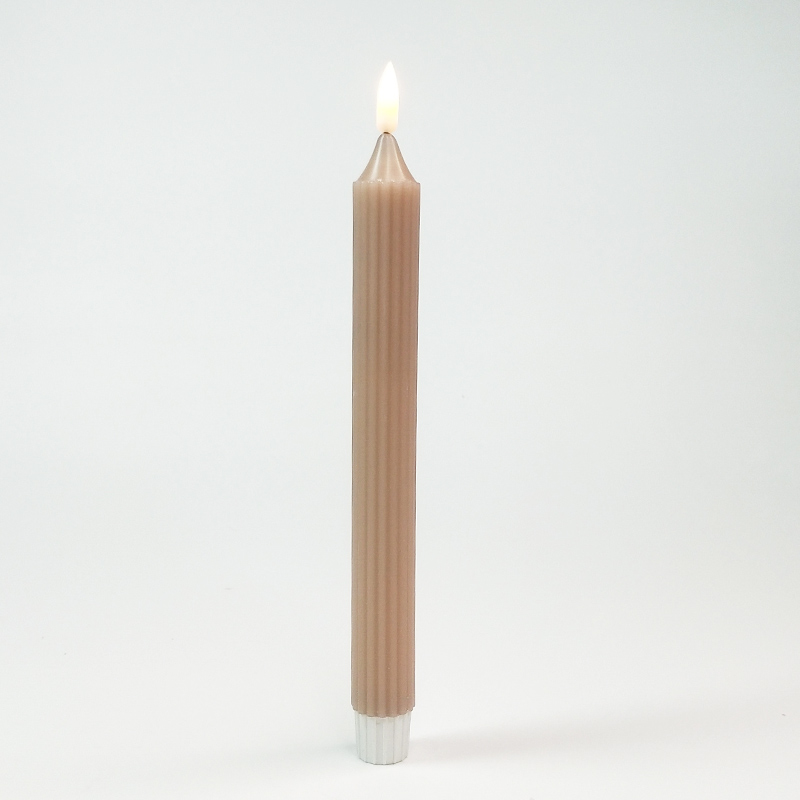 Real wax Led flickering taper candle remote control